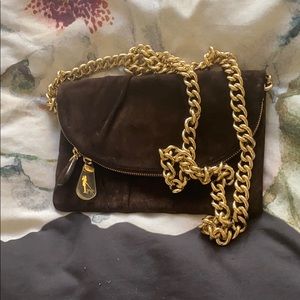 Henri Bendel Brown Suede Crossbody